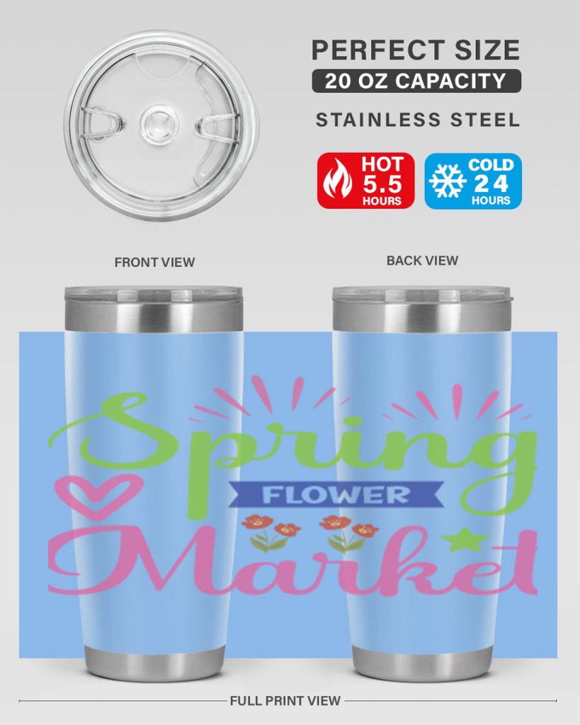 Spring Flower Market  487#- spring- Tumbler