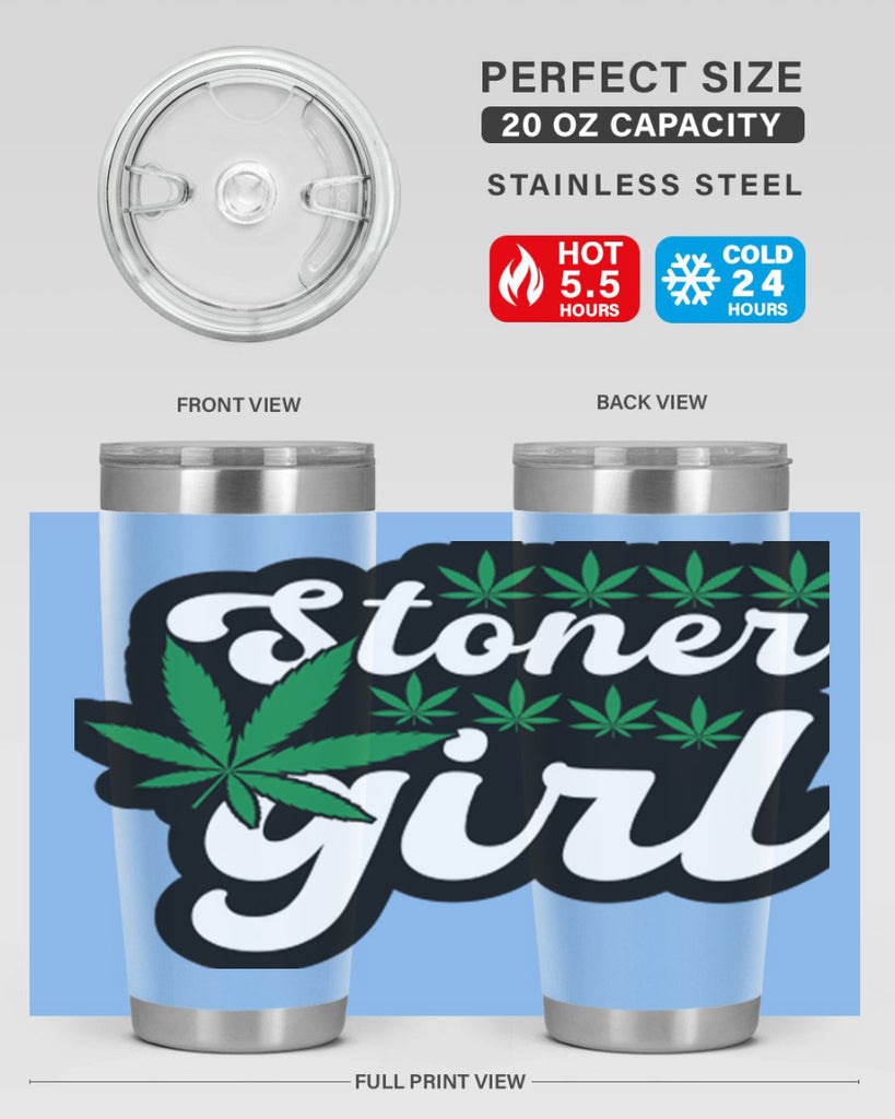 Stoner girl 263#- marijuana- Tumbler