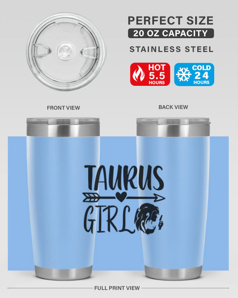 Taurus girl 498#- zodiac- Tumbler