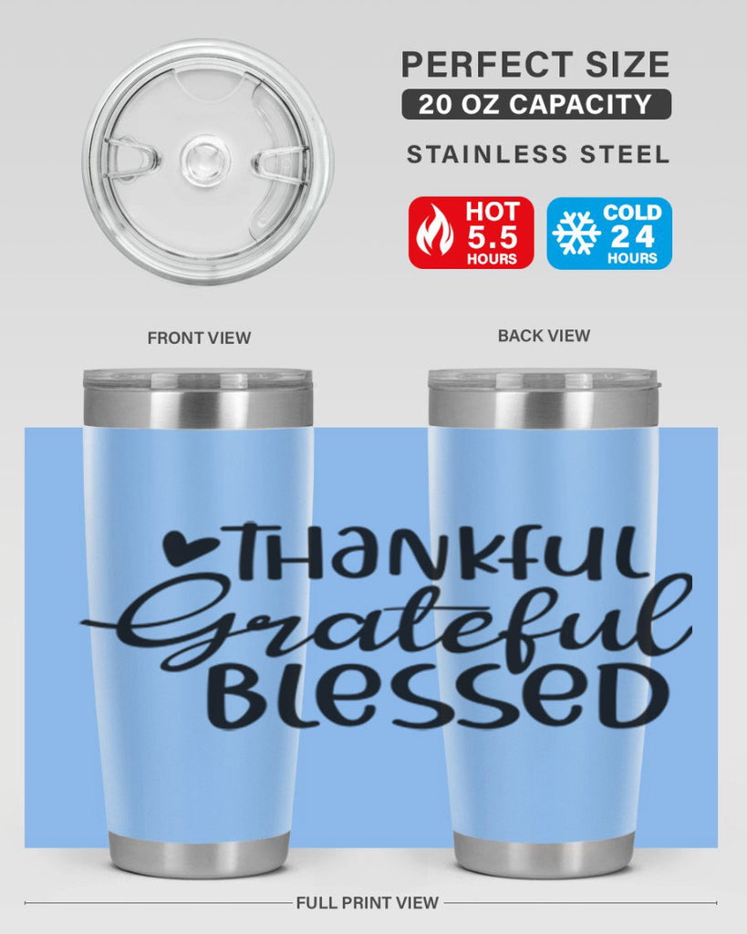 Thankful Grateful Blessed 605#- fall- Tumbler