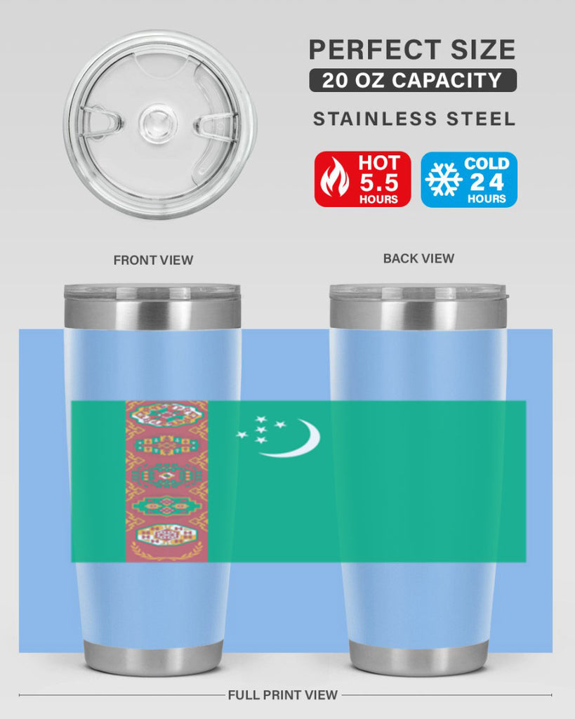 Turkmenistan 16#- world flags- Tumbler