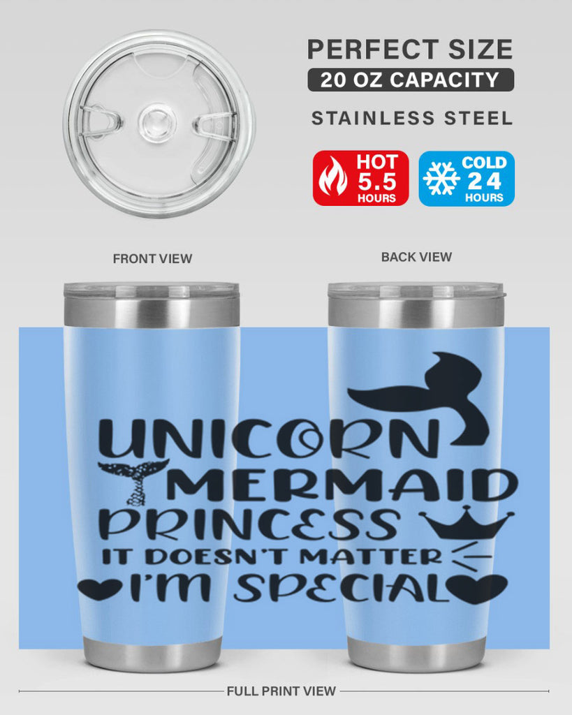 Unicorn Mermaid princess it doesnt 662#- mermaid- Tumbler