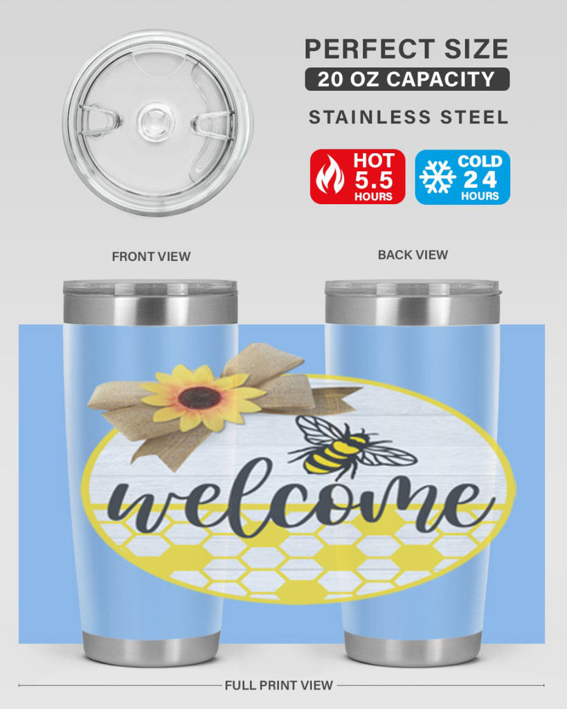 Welcome Bee and hive Mockup566#- spring- Tumbler
