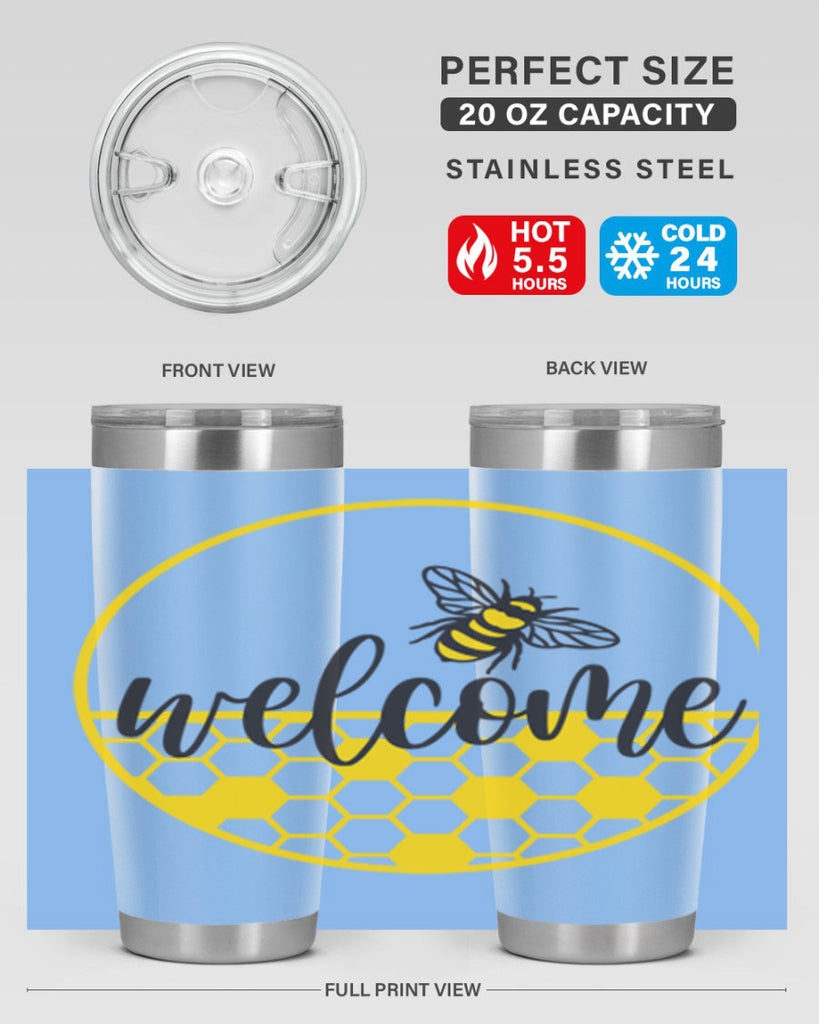 Welcome Bee and hive567#- spring- Tumbler