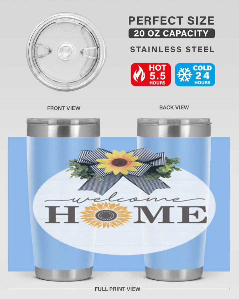 Welcome Home sunflower Mockup572#- spring- Tumbler