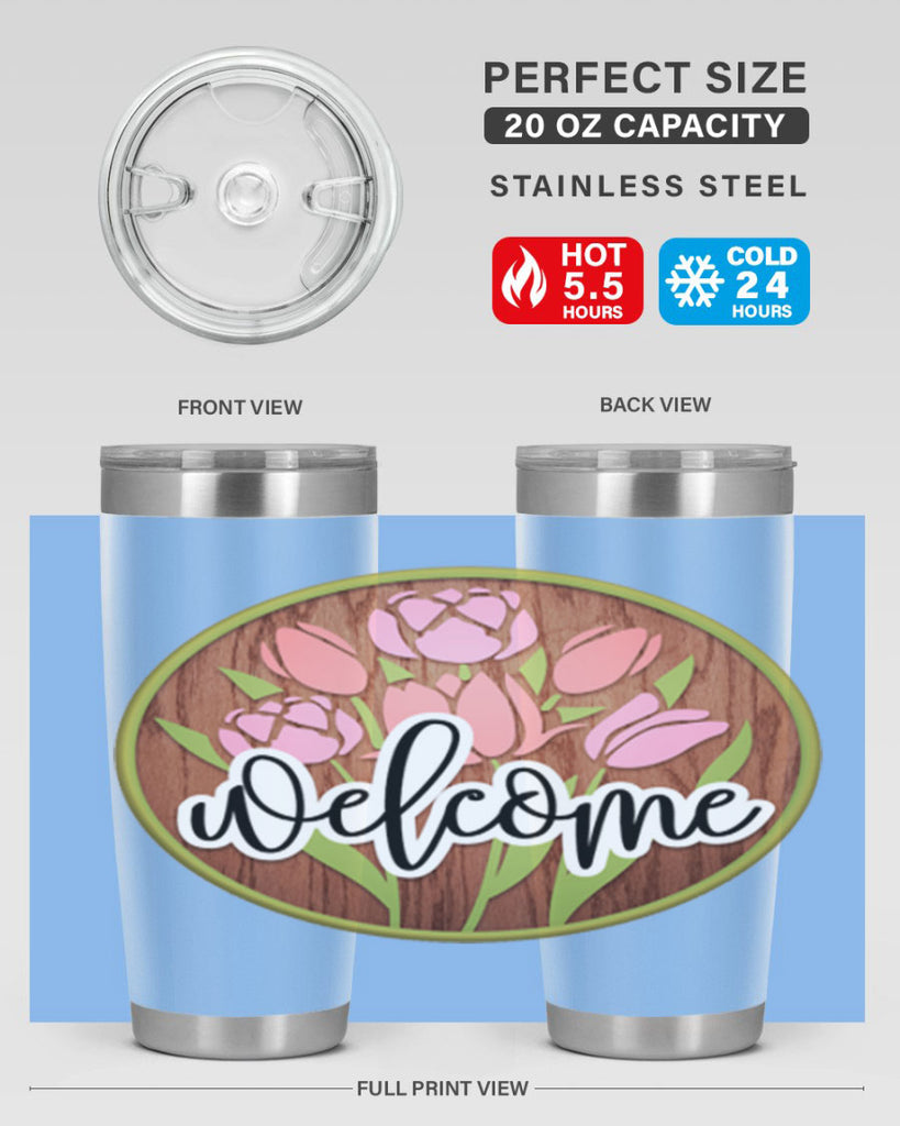Welcome flowers bouquet Mockup570#- spring- Tumbler
