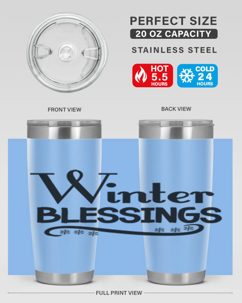 Winter Blessings 493#- winter- Tumbler