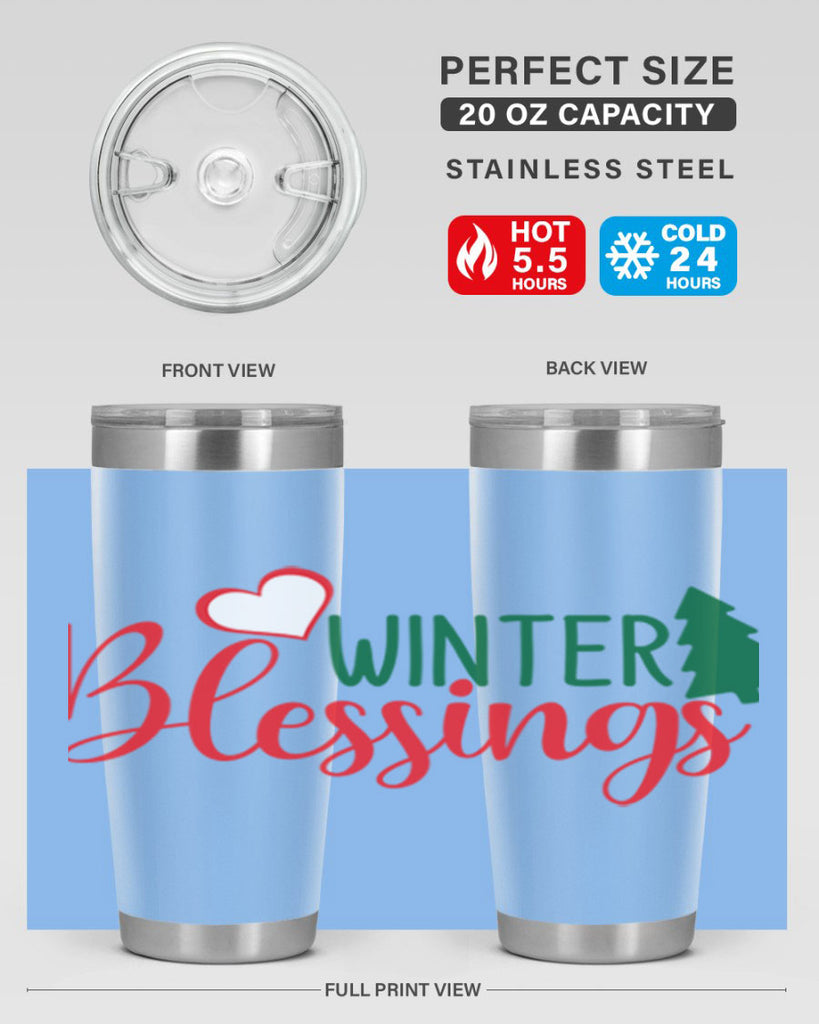 Winter Blessings 546#- winter- Tumbler