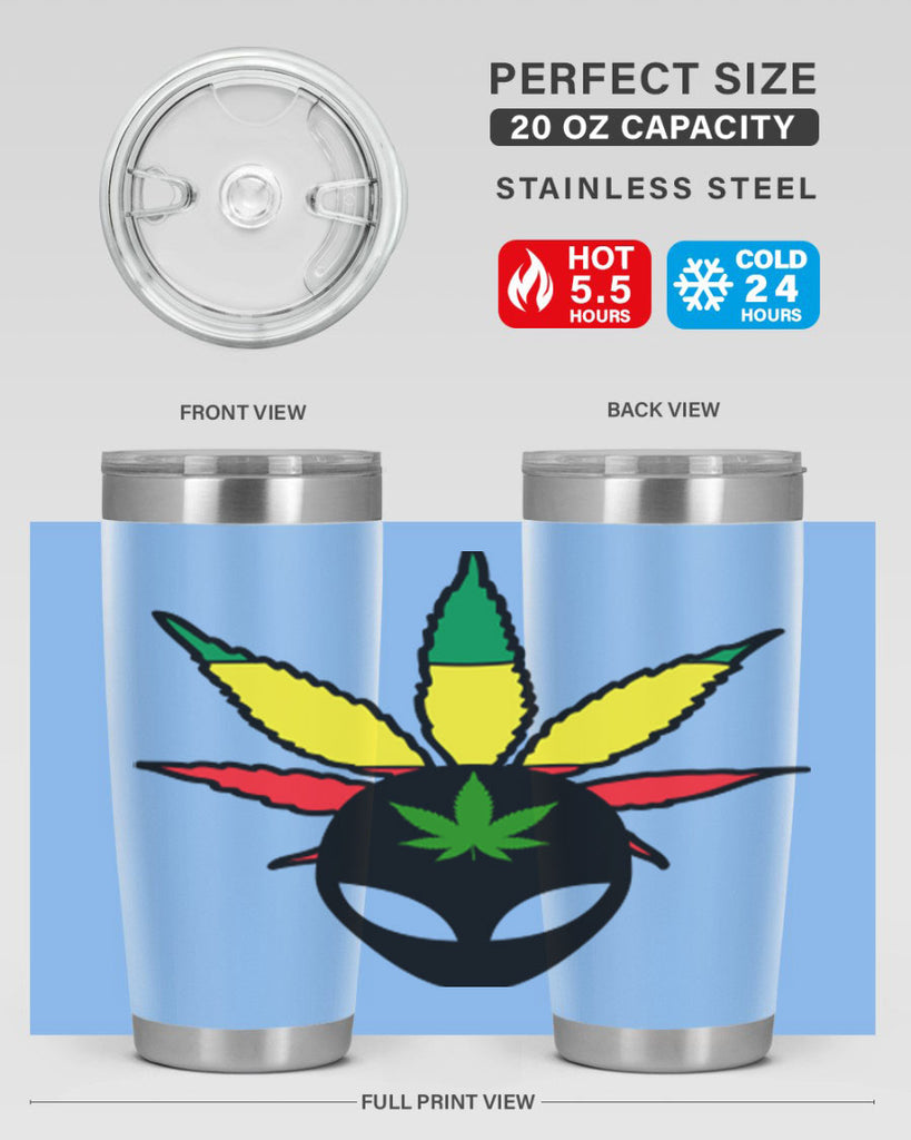 alien cannabis 10#- marijuana- Tumbler