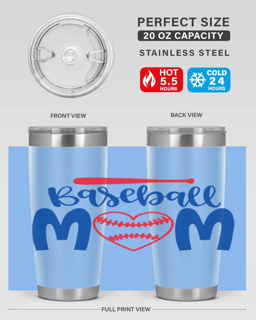 baseball mom 278#- mom- Tumbler