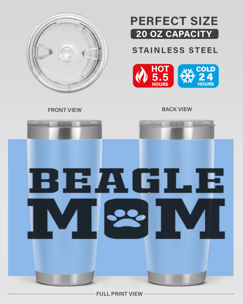 beagle mom 215#- mom- Tumbler