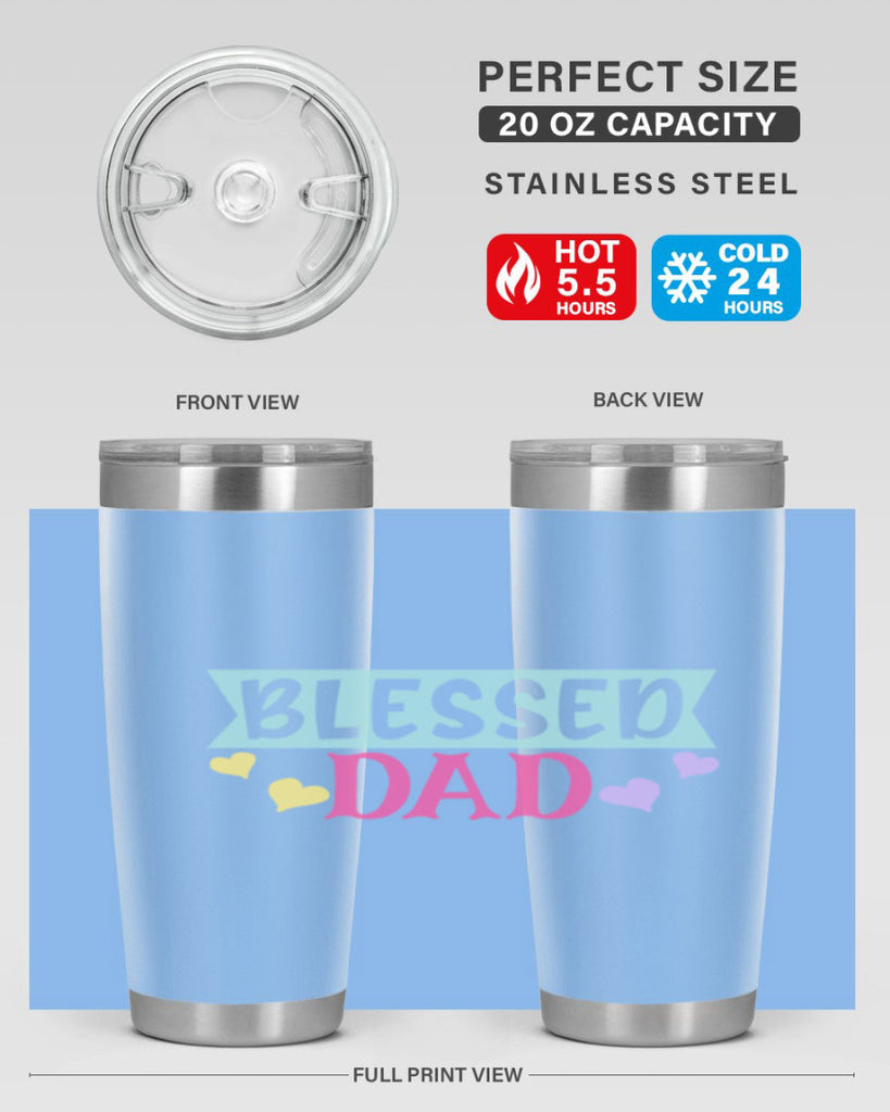 blessed dad 37#- dad- Tumbler