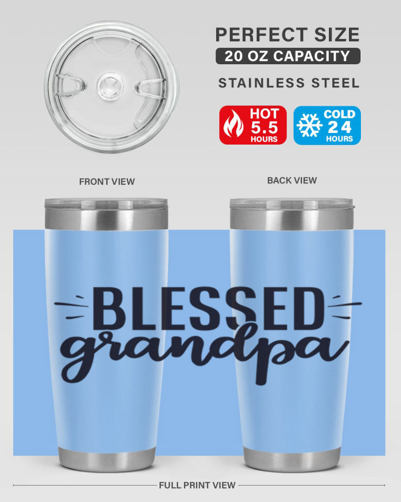 blessed grandpa 74#- grandpa - papa- Tumbler