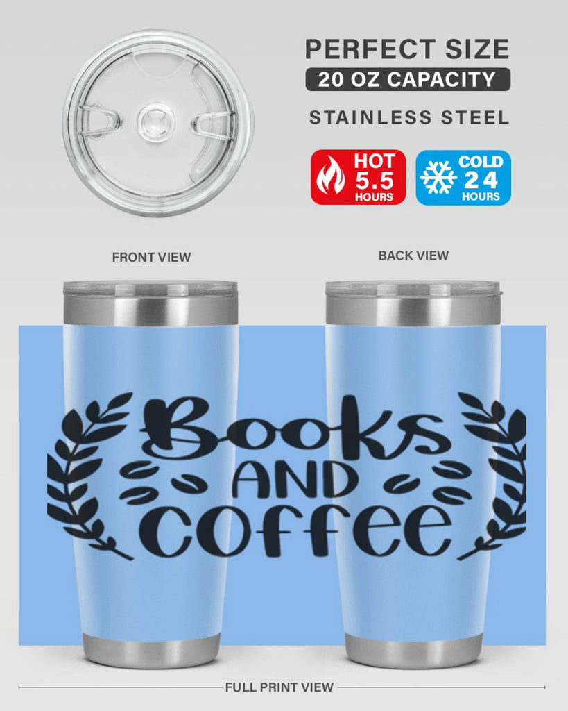 books and coffee 47#- reading- Tumbler