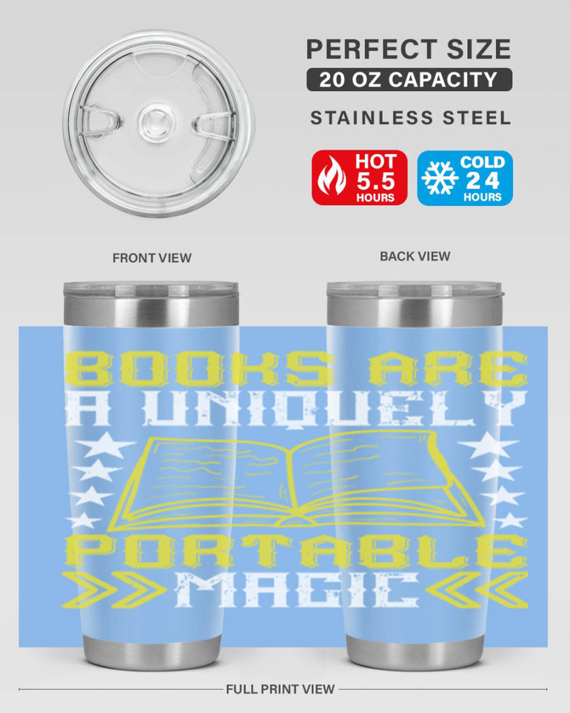 books are a uniquely portable magic 75#- reading- Tumbler