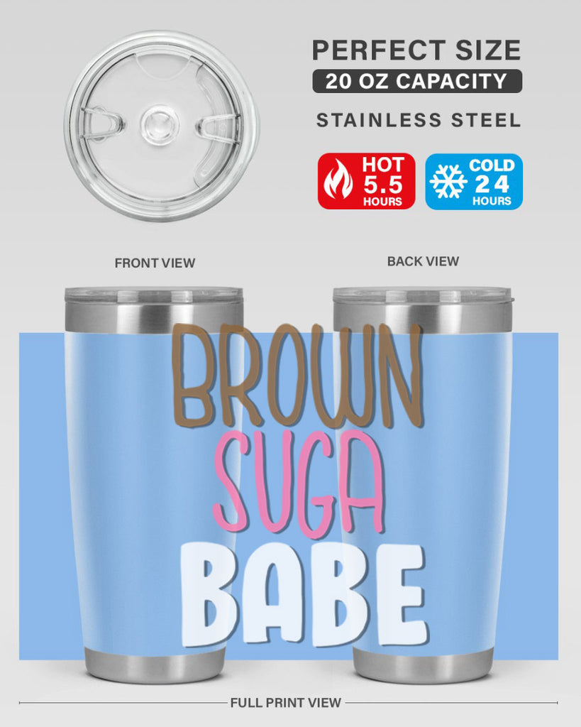brown suga babe 190#- black words phrases- Cotton Tank