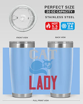 cat lady Style 31#- cat- Tumbler