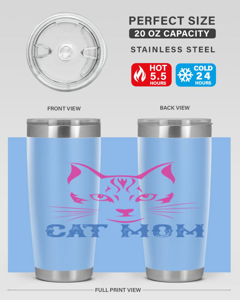 cat mom 195#- mom- Tumbler