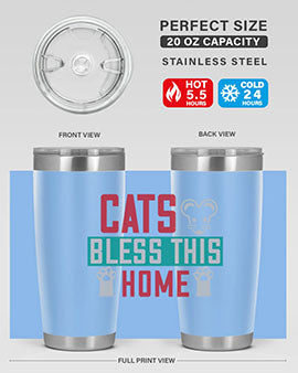 cats bless this home Style 36#- cat- Tumbler
