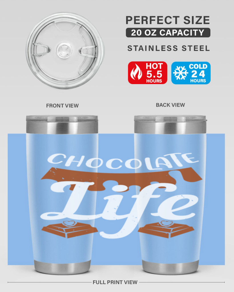 chocolate life 45#- chocolate- Tumbler