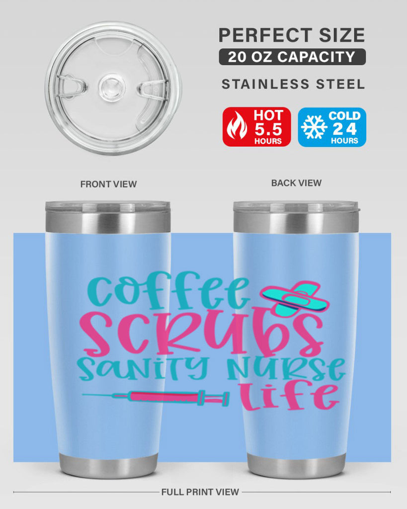 coffee scrubs sanity nurse life Style Style 207#- nurse- tumbler