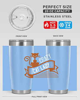 crazy cat lady Style 43#- cat- Tumbler