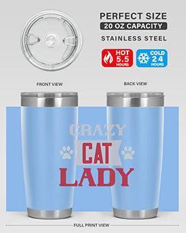 crazy cat lady Style 44#- cat- Tumbler