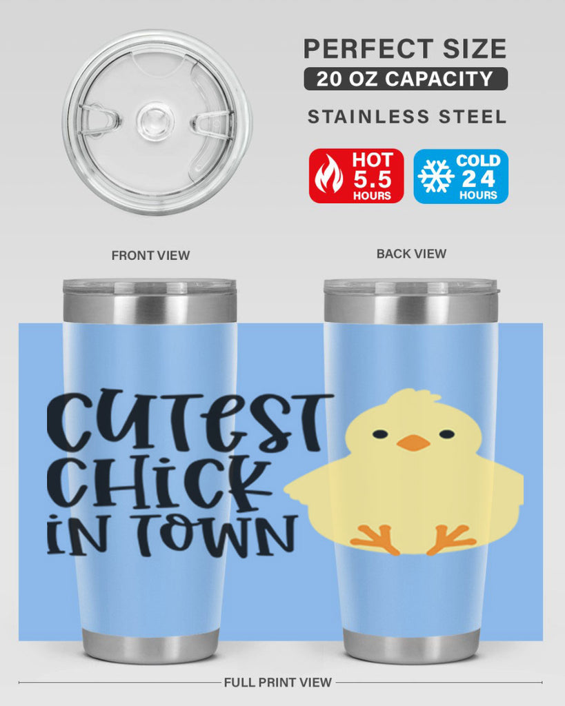 cutest chick in town 61#- easter- Tumbler