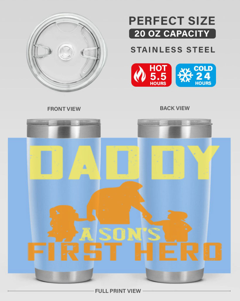 daddy a sons first hero 249#- fathers day- Tumbler