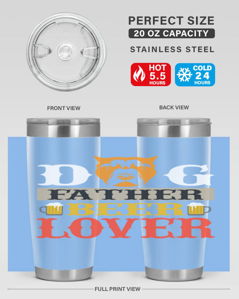 dog father beer lover 116#- beer- Tumbler