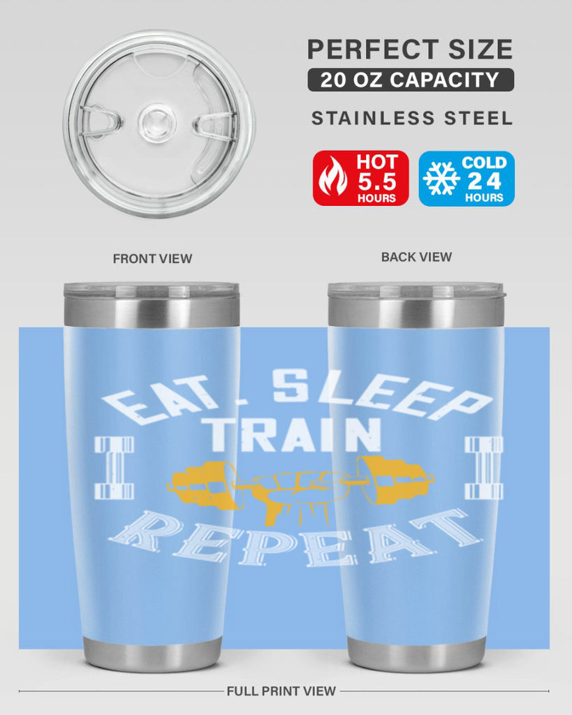 eat sleep train rapid 56#- gym- Tumbler