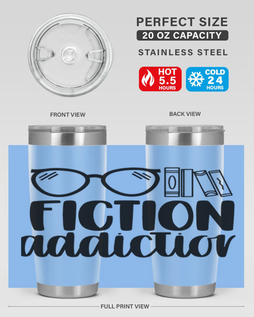 fiction addiction 40#- reading- Tumbler
