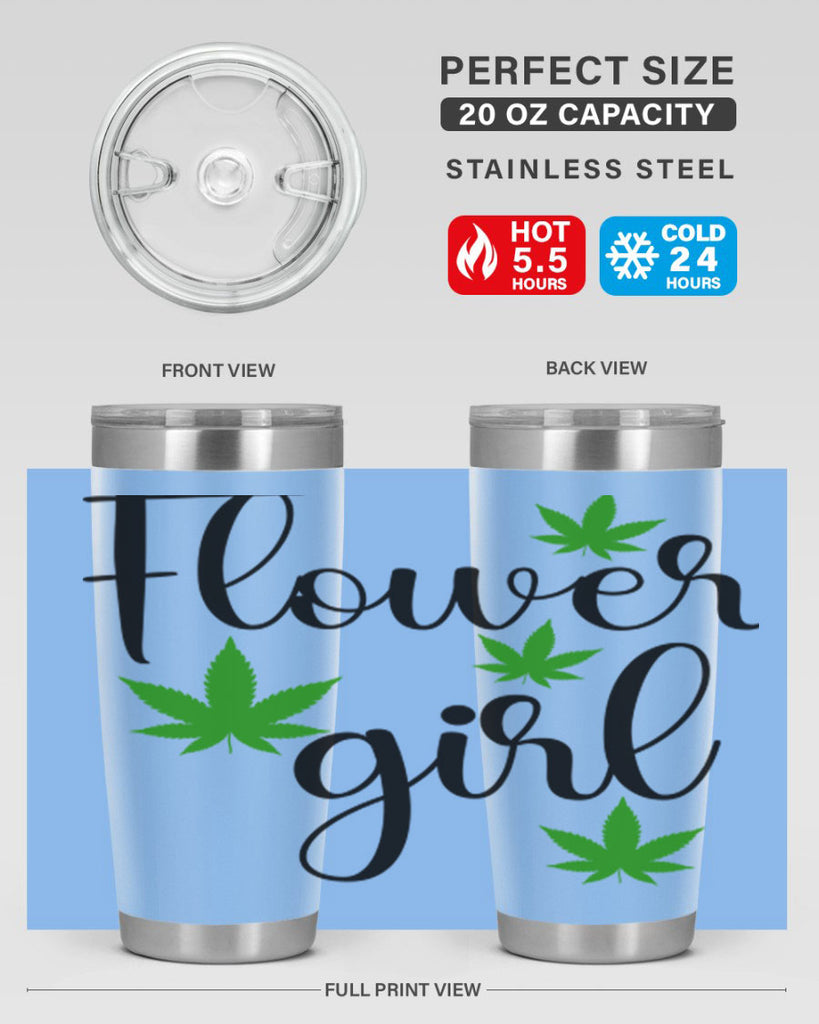 flower girl cannabis 84#- marijuana- Tumbler