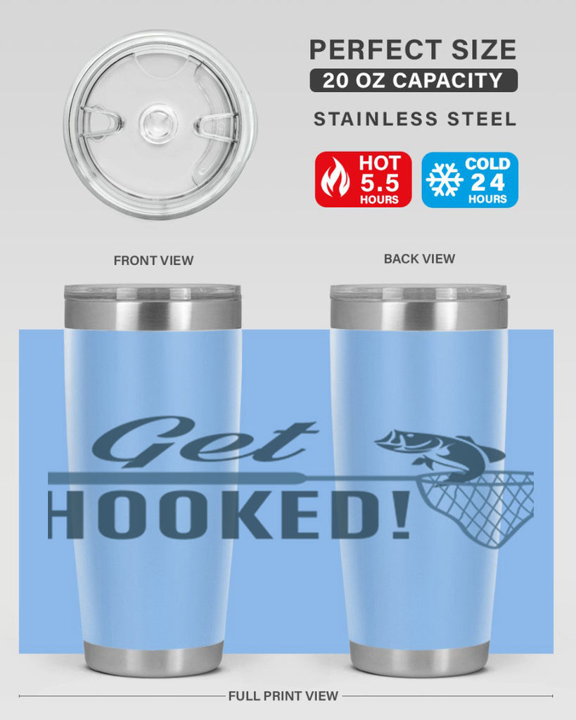 get hooked 133#- fishing- Tumbler