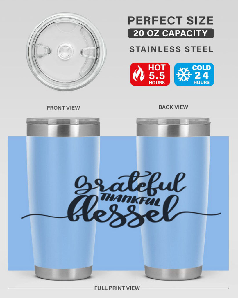 grateful thankful blessed 56#- thanksgiving- Tumbler