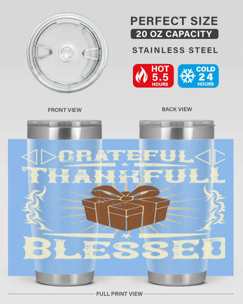 grateful thankfull blessed 40#- thanksgiving- Tumbler