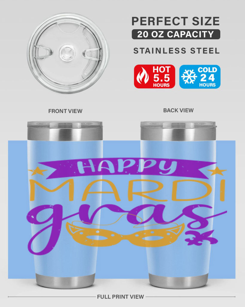 happy mardi gras 70#- mardi gras- Tumbler