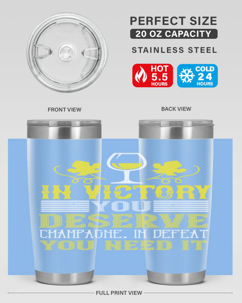 in victory you deserve 75#- wine- Tumbler