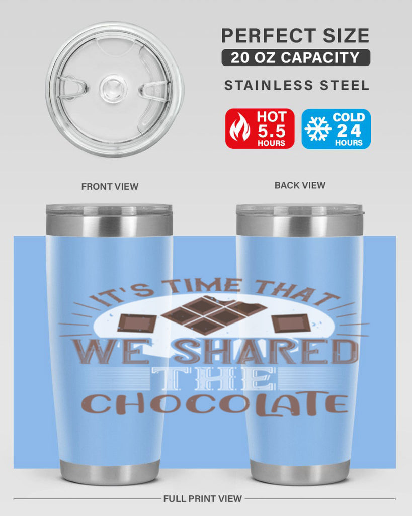 its time that we shared the chocolate 27#- chocolate- Tumbler