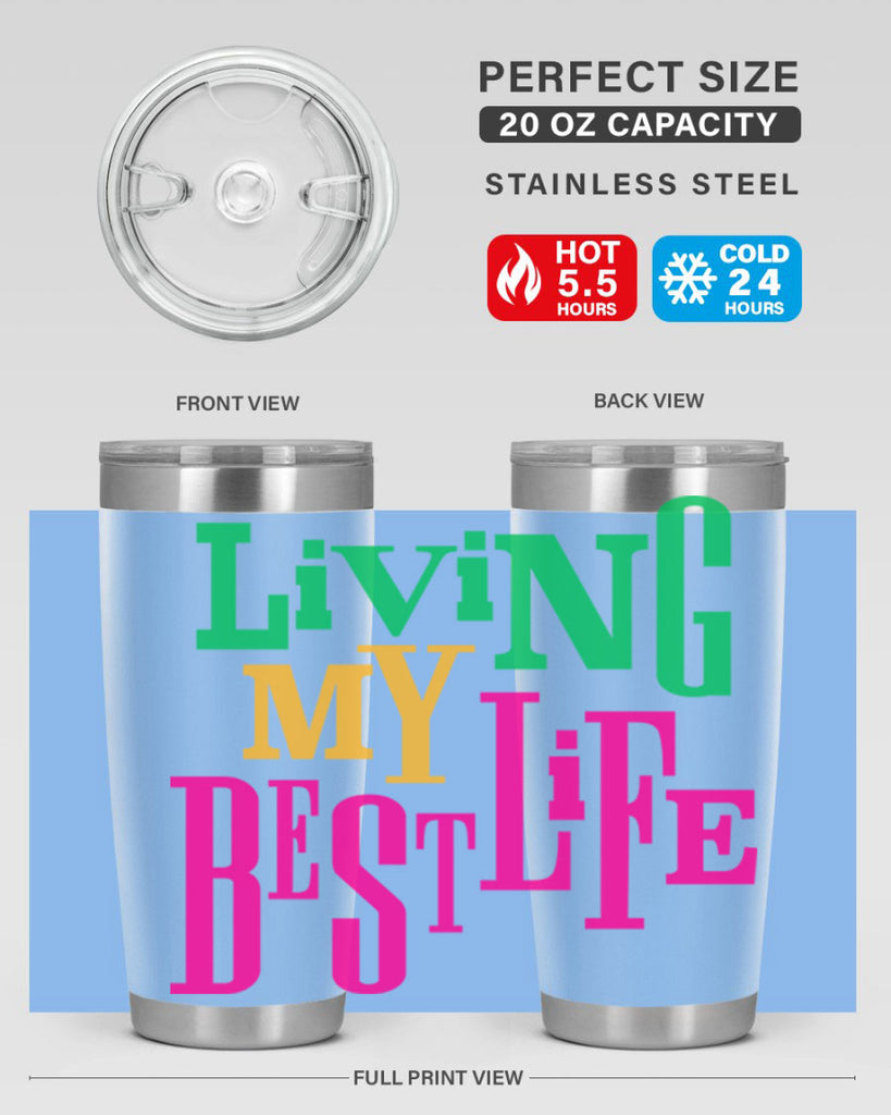 living my best life 96#- black words phrases- Cotton Tank
