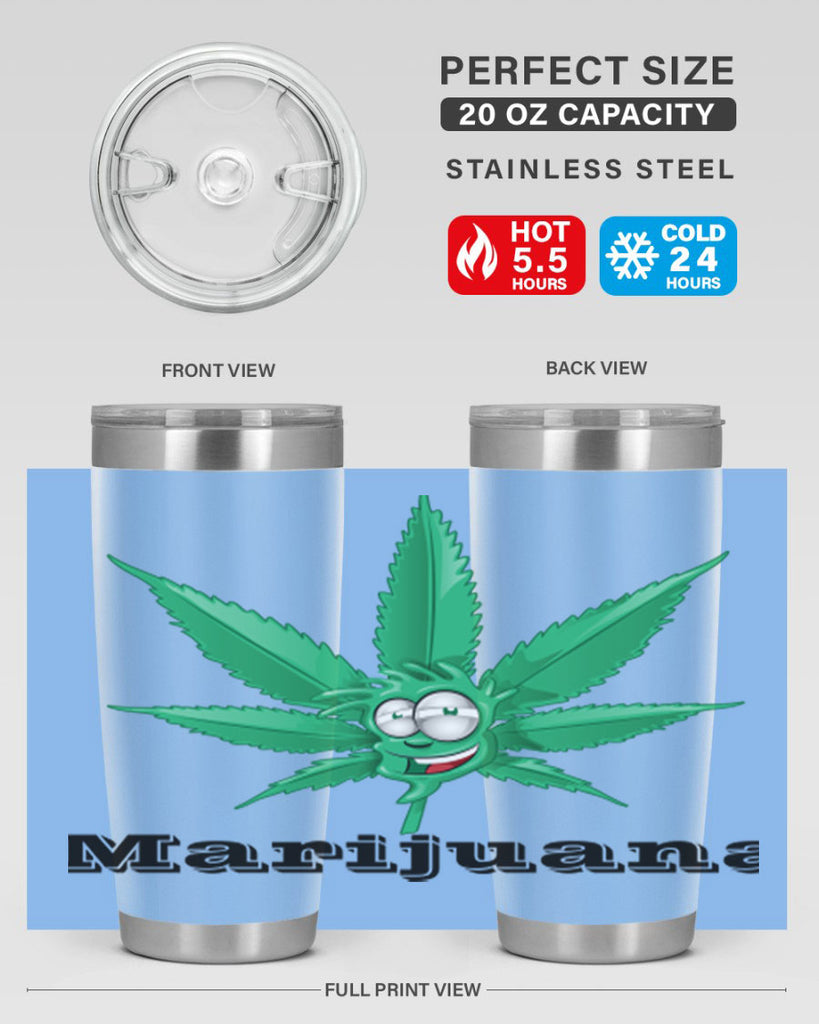 marijuana happy face 199#- marijuana- Tumbler