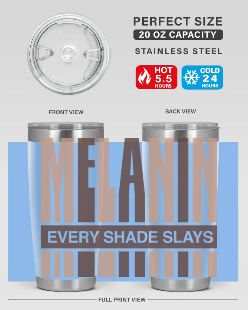 melanin every shade slays 90#- black words phrases- Cotton Tank