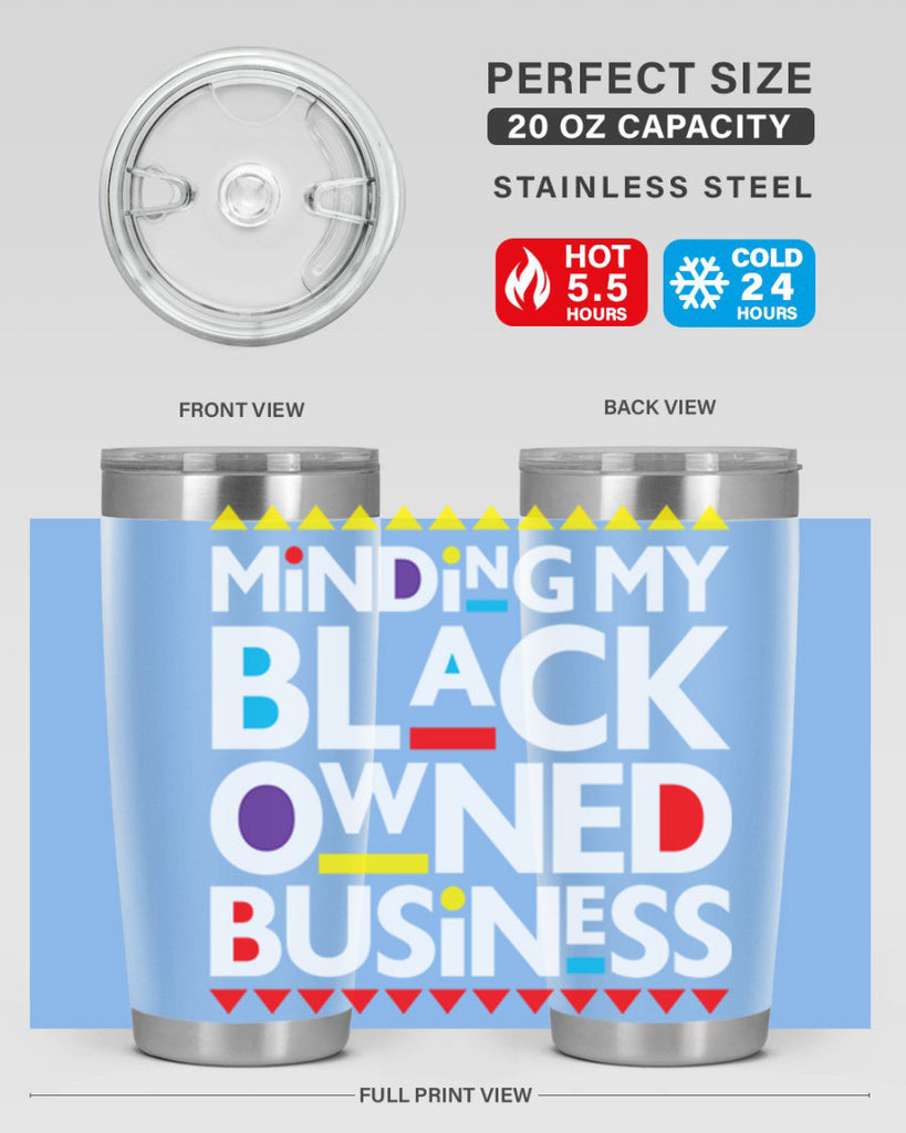 minding my black ownedbusiness 68#- black words phrases- Cotton Tank