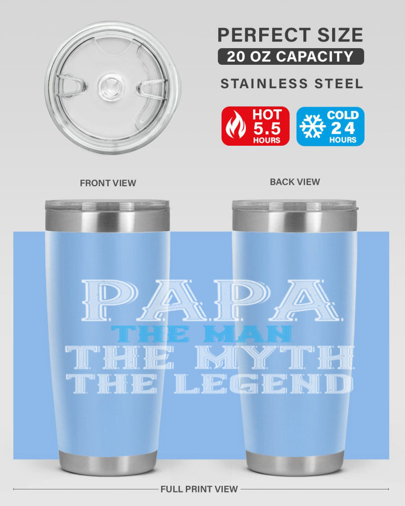 papa the man the myth the legend 15#- grandpa - papa- Tumbler