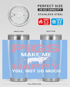 pigs make me happy Style 35#- pig- Tumbler