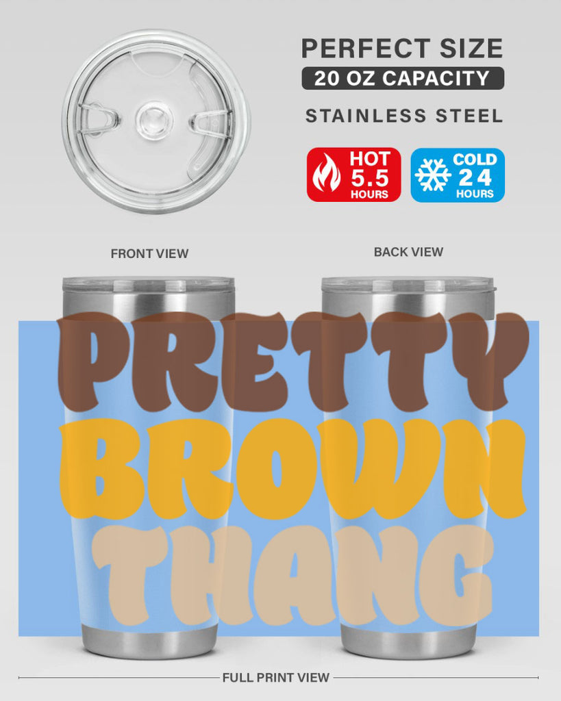 pretty  brown thang 52#- black words phrases- Cotton Tank