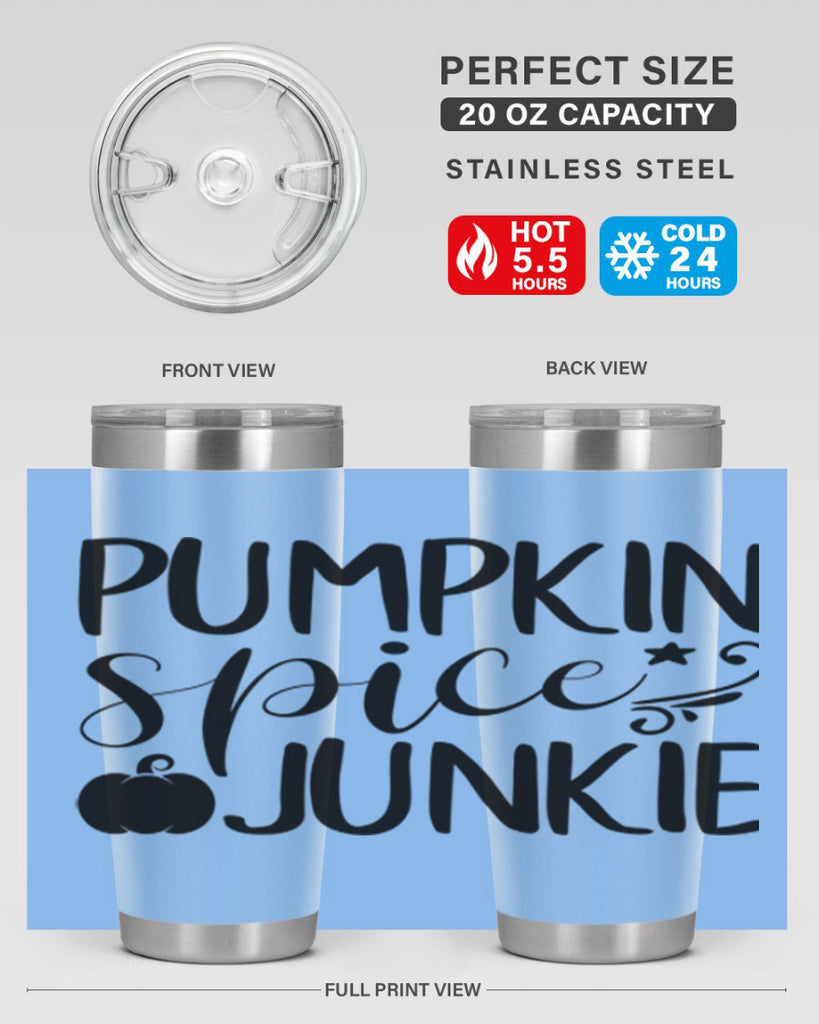 pumpkin spice junkie 548#- fall- Tumbler
