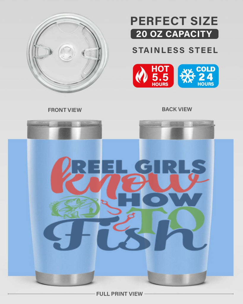 reel girls know how to fish 197#- fishing- Tumbler