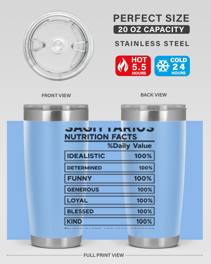 sagittarius Nutrition Facts 400#- zodiac- Tumbler