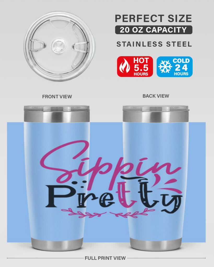 sippin pretty 161#- wine- Tumbler